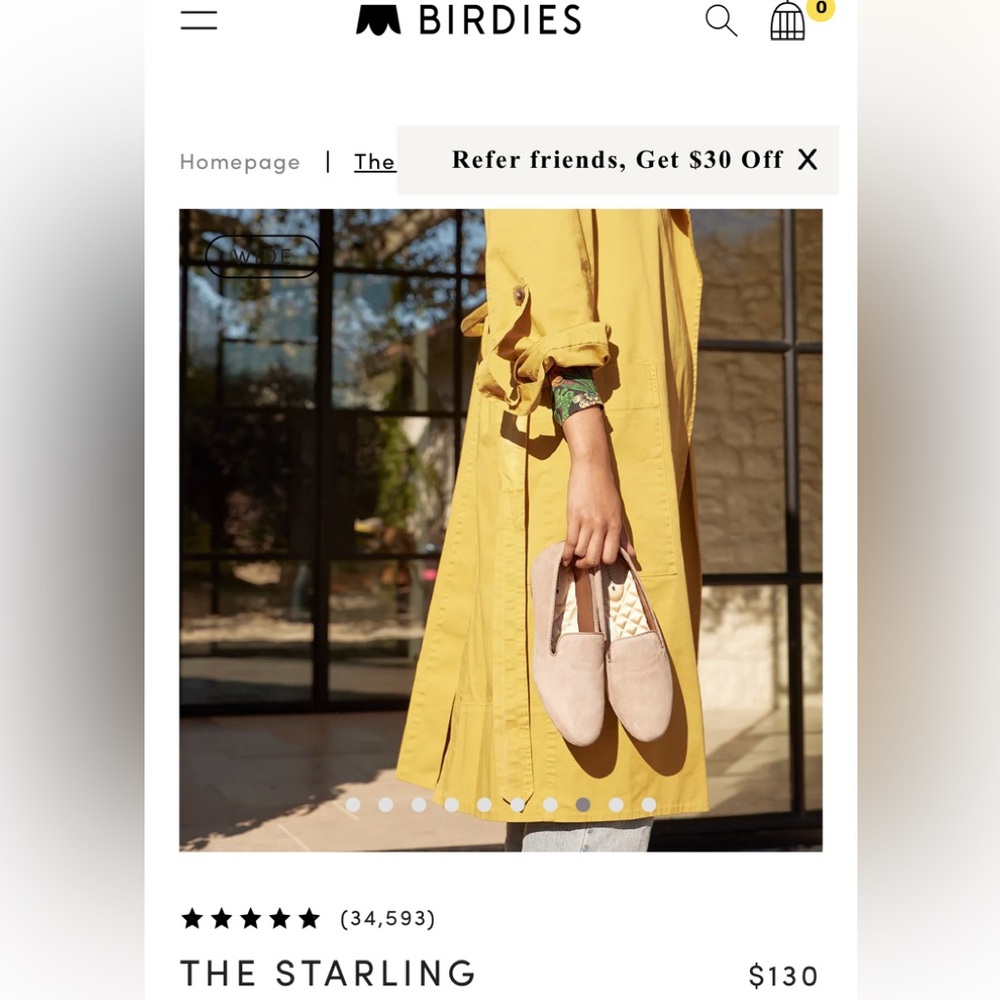 Birdies The Starling latte Suede